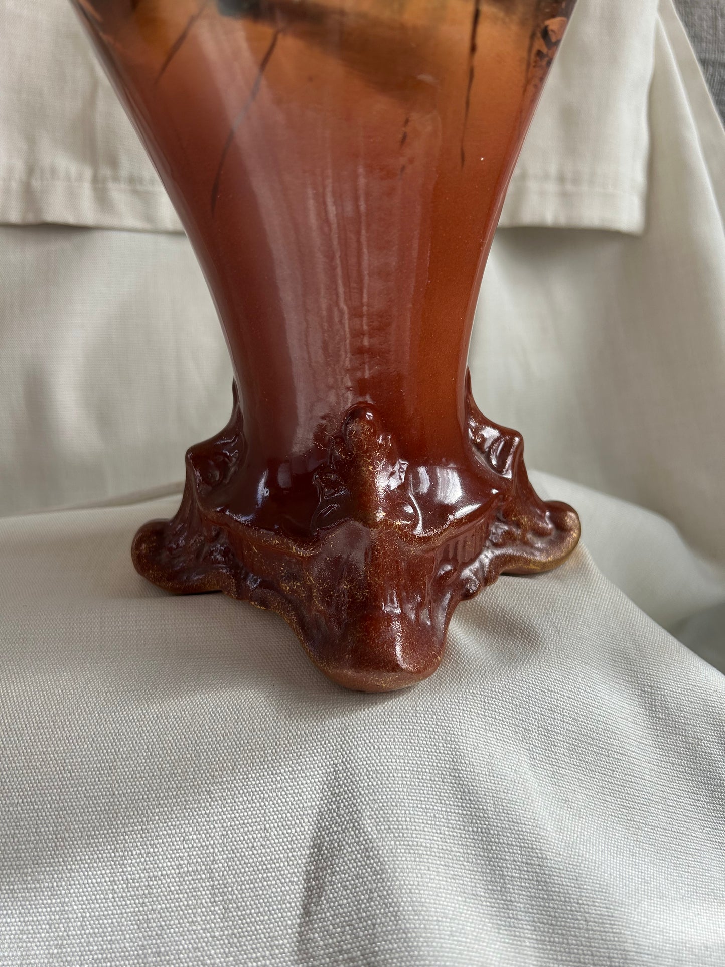 Vintage Rare Falcon Ware Pottery Vases Converted To Lamps