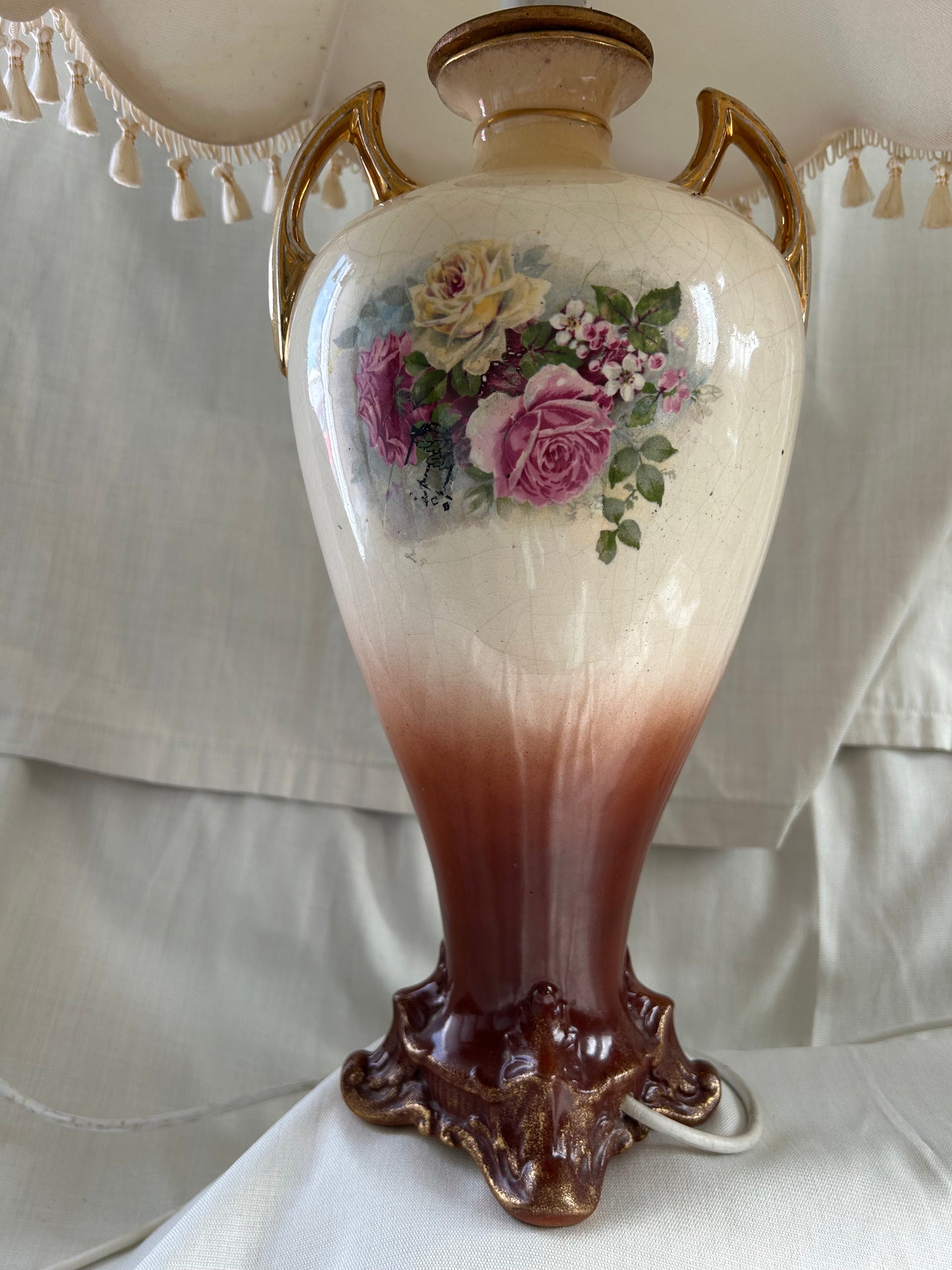 Vintage Rare Falcon Ware Pottery Vases Converted To Lamps