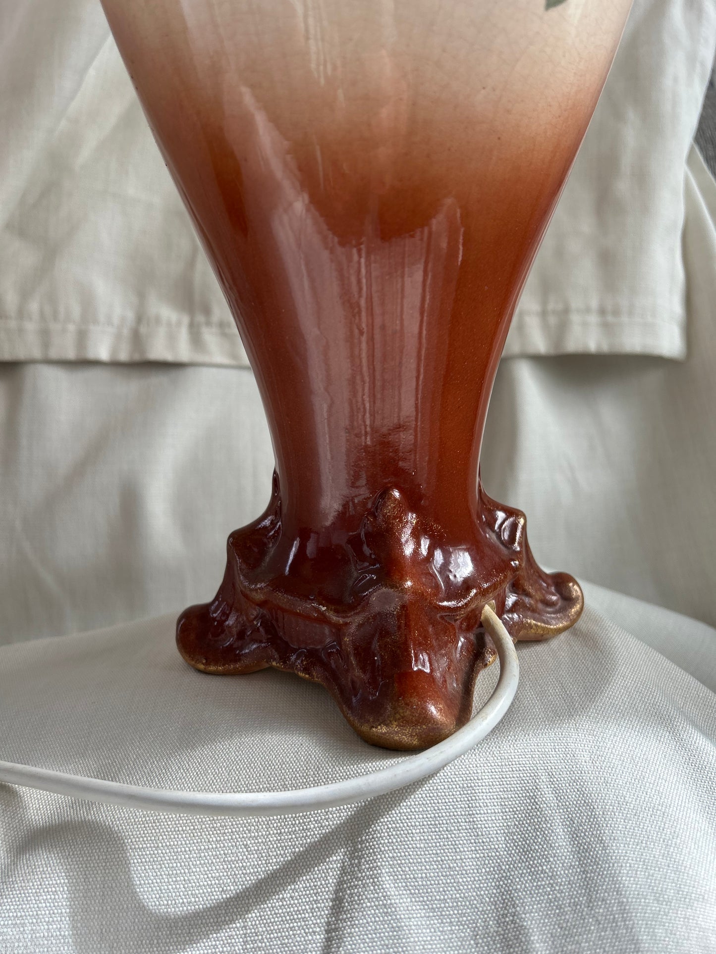 Vintage Rare Falcon Ware Pottery Vases Converted To Lamps