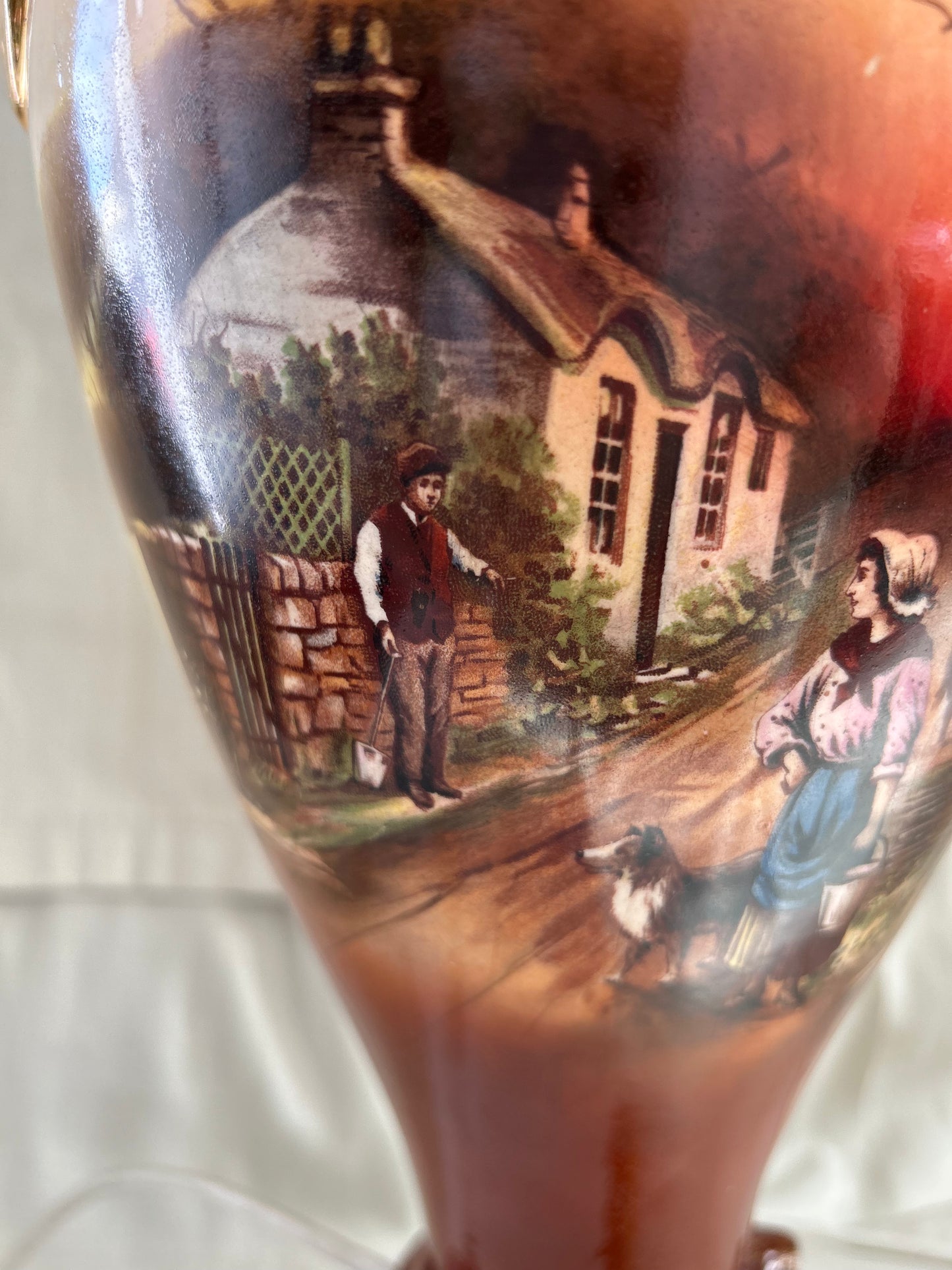 Vintage Rare Falcon Ware Pottery Vases Converted To Lamps