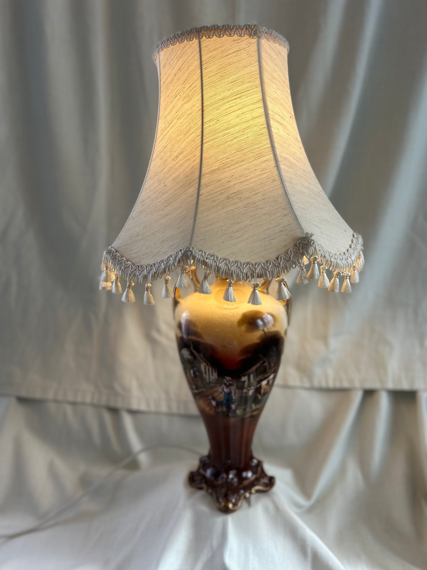 Vintage Rare Falcon Ware Pottery Vases Converted To Lamps