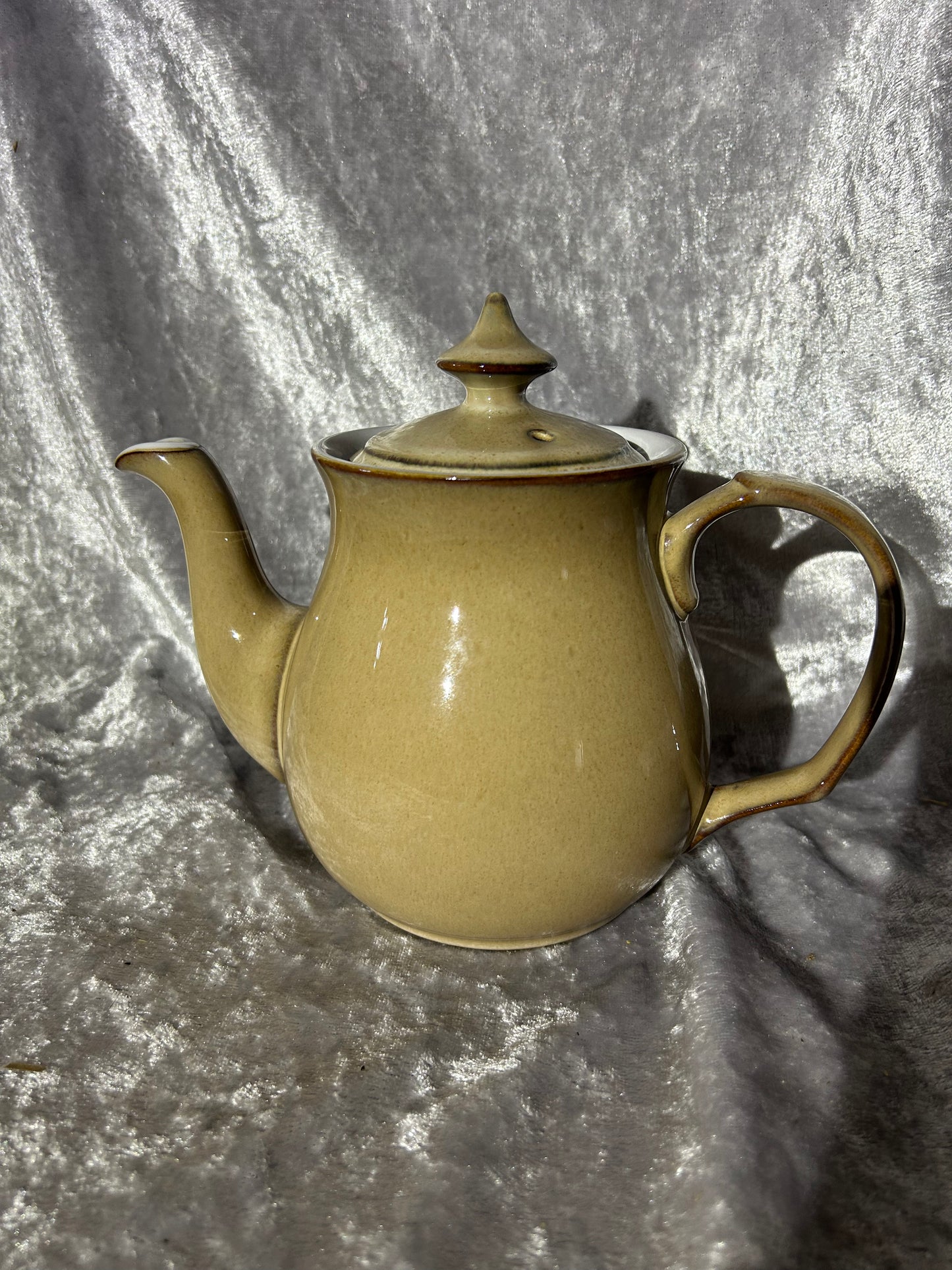 Denby Viceroy Tea Pot with Lid Brown Beige