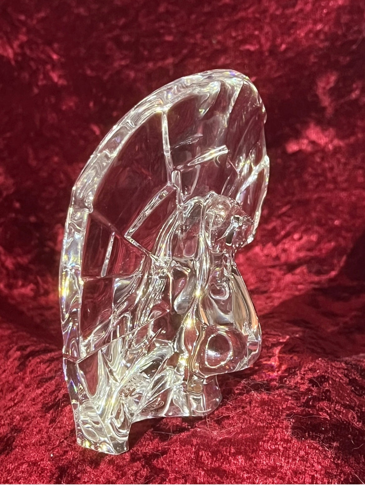 Stunning Baccarat French Crystal Glass Peacock Figurine