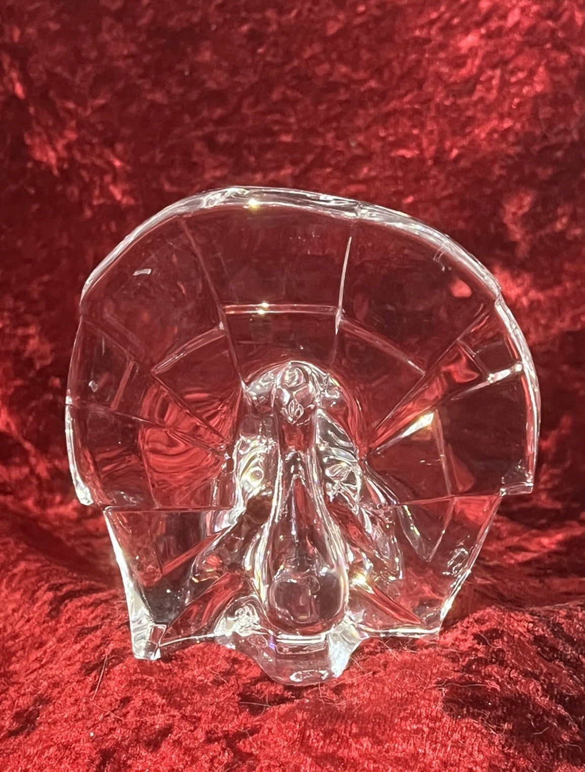 Stunning Baccarat French Crystal Glass Peacock Figurine