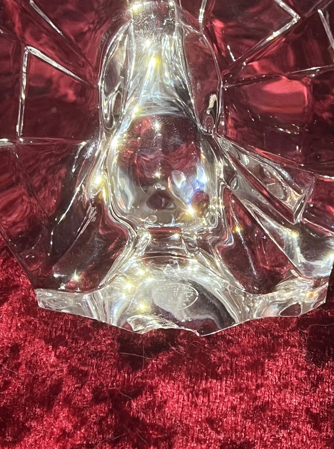 Stunning Baccarat French Crystal Glass Peacock Figurine