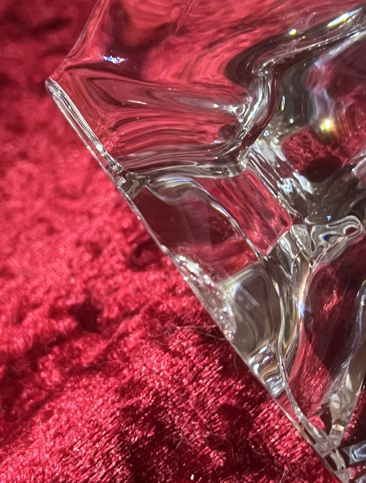 Stunning Baccarat French Crystal Glass Peacock Figurine