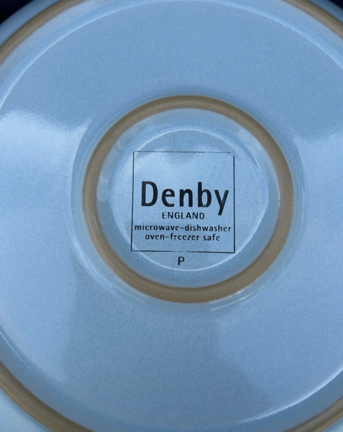 Denby Castile Blue Porcelain Pasta Bowl In 22cm Diameter