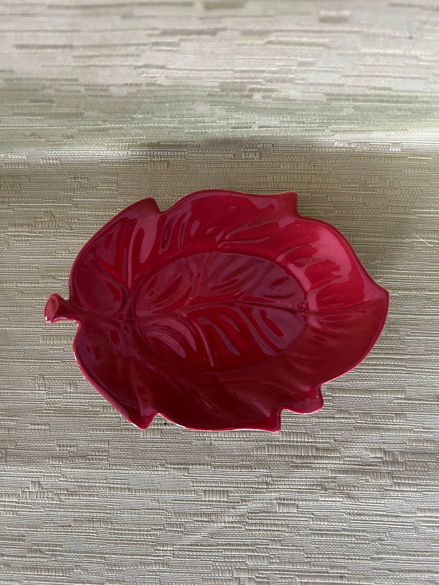 Vintage Carlton Ware Autumn Oak Leaf Plate & Preserve Jar Pot with Lid 1960's 1970's