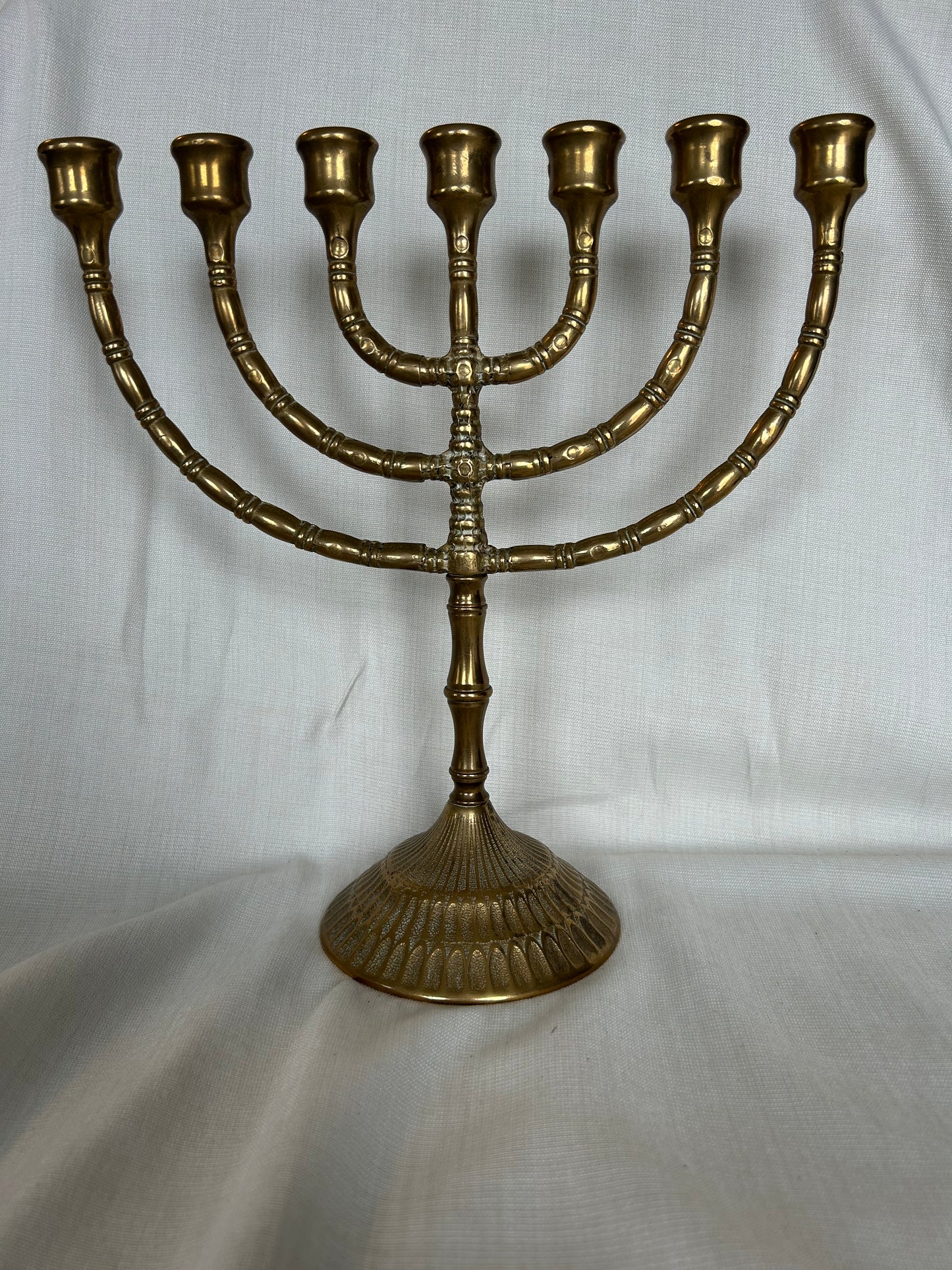Original 7 Branch Brass Menorah Candlestick