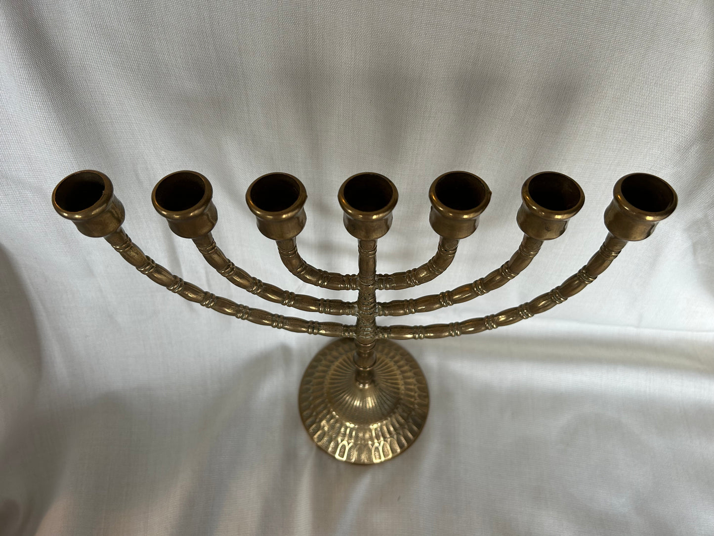 Original 7 Branch Brass Menorah Candlestick