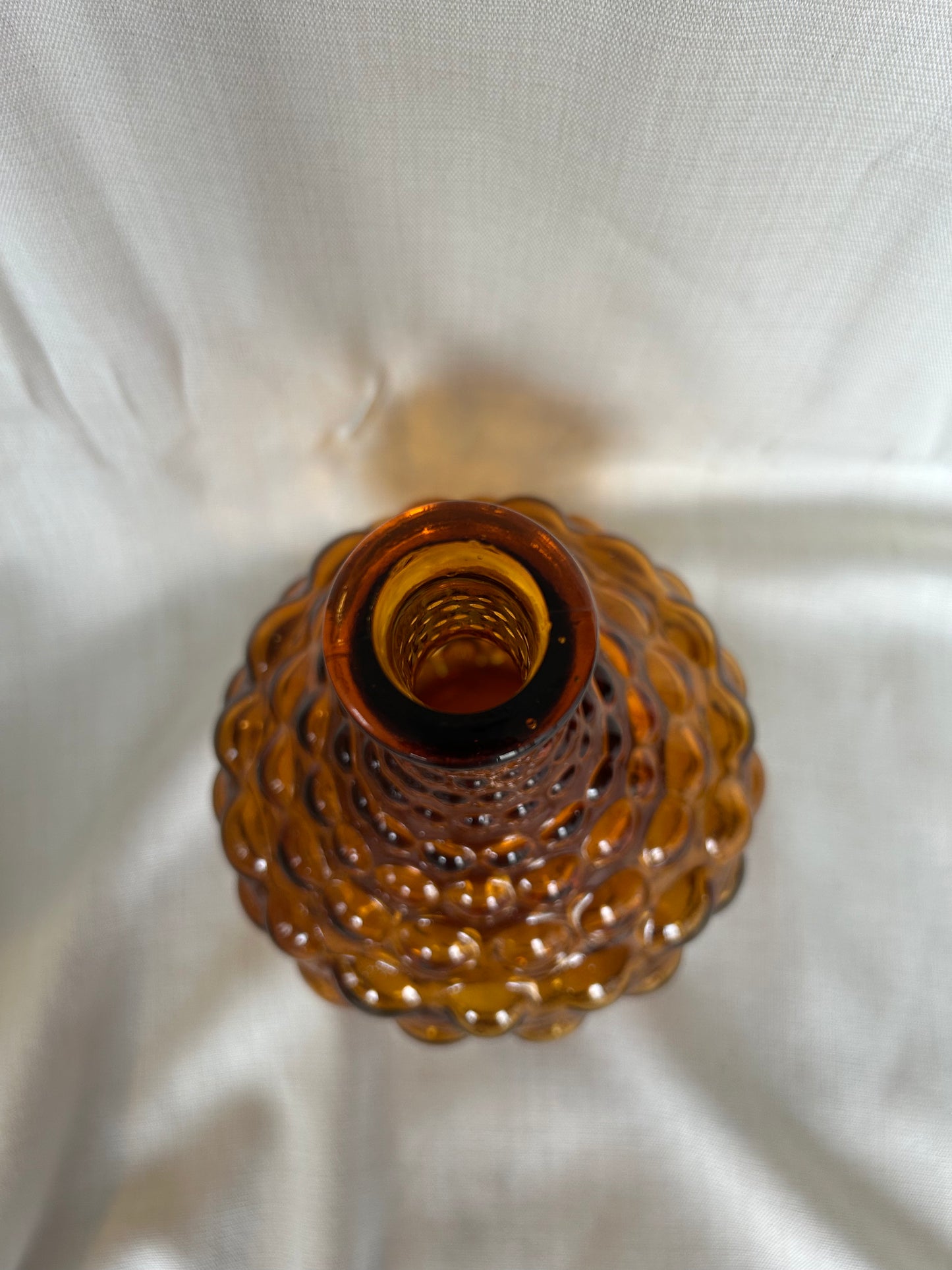 Vintage Mid Century Italian Empoli Amber Genie Bottle