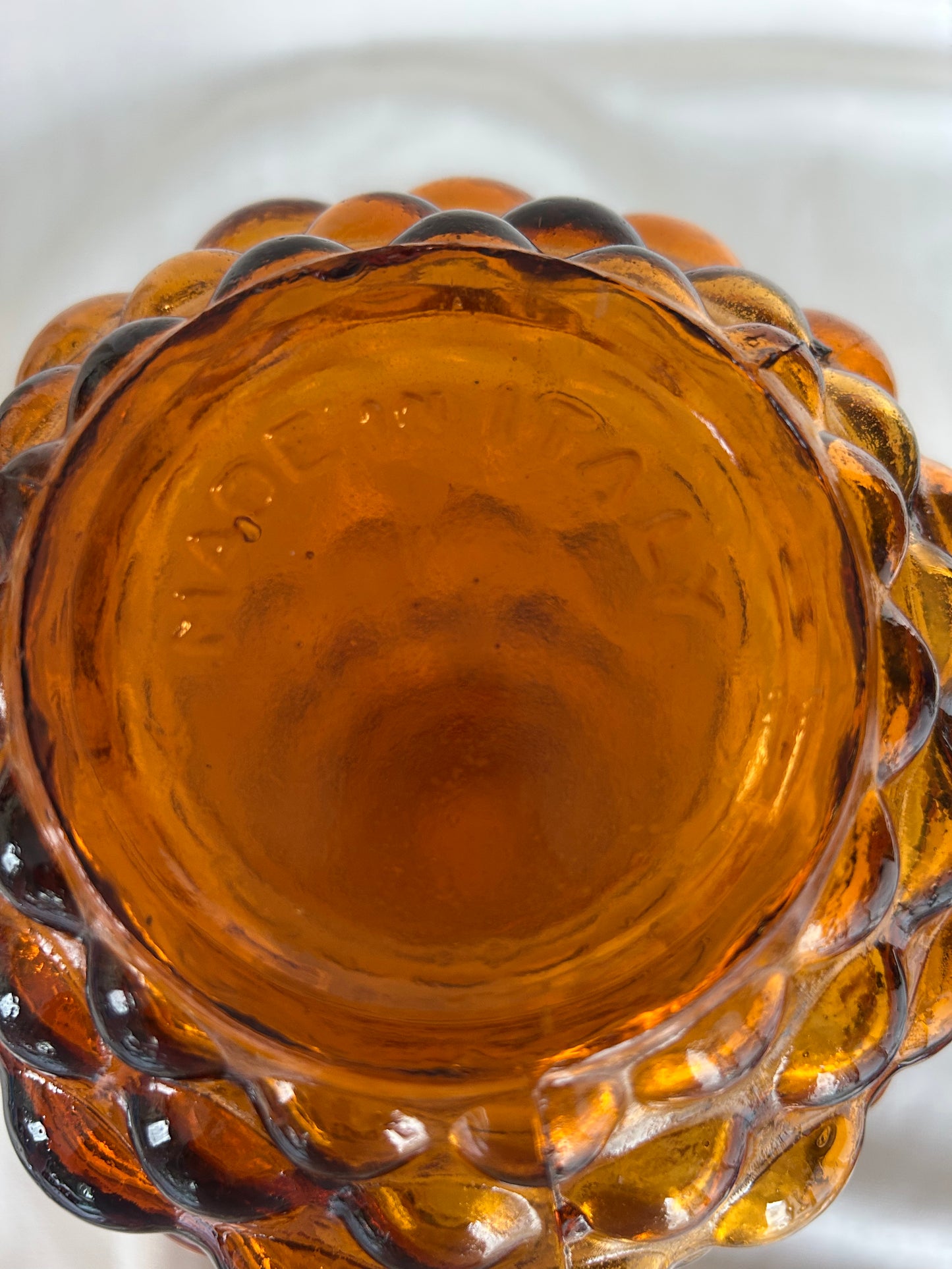 Vintage Mid Century Italian Empoli Amber Genie Bottle