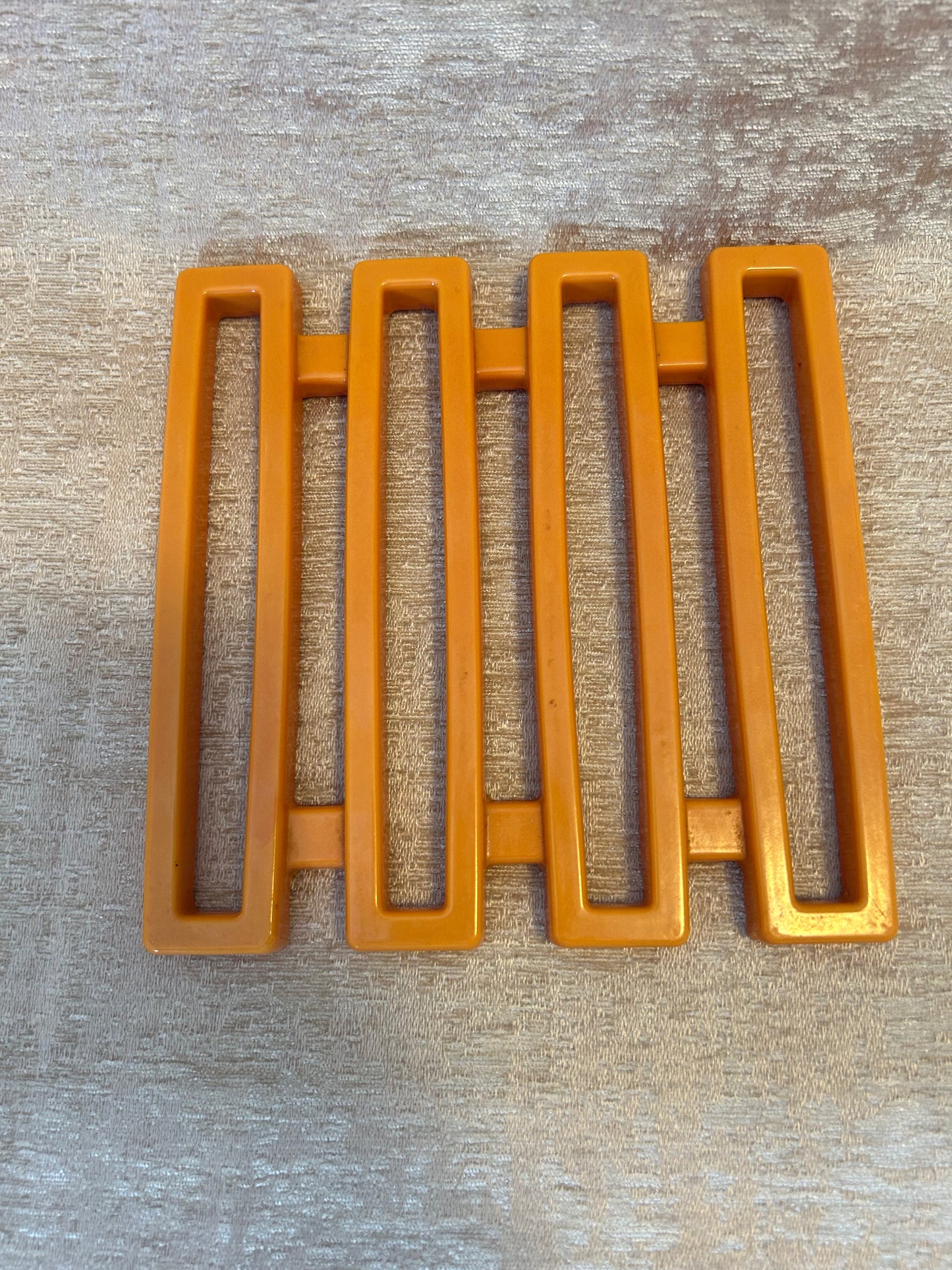 Rare Vintage Retro Zak Designs Orange Trivet 100% Melamine Retro Kitchen 1970’s