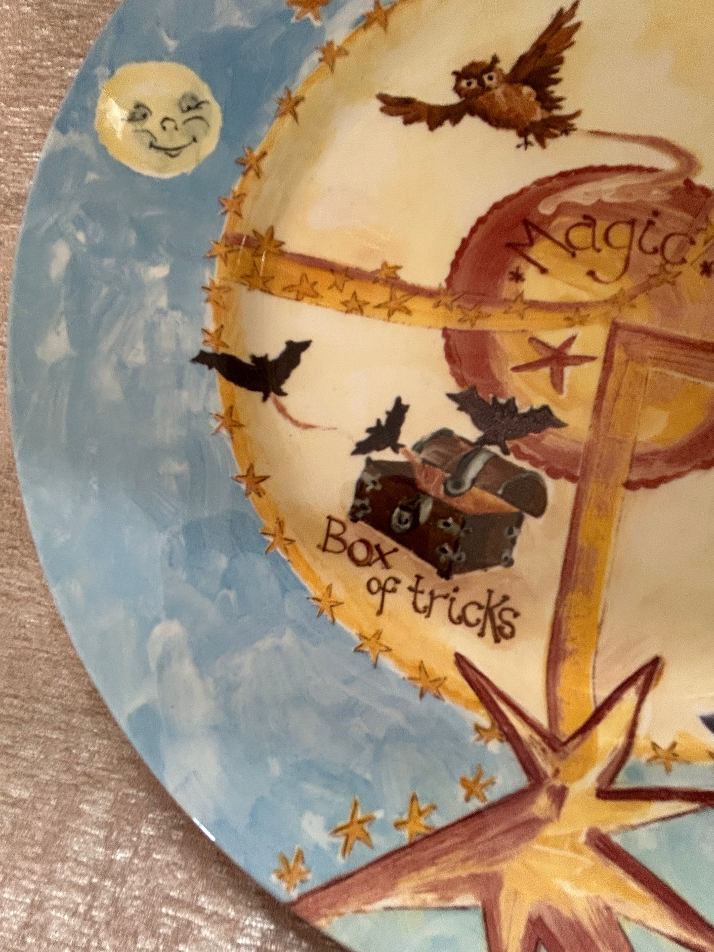 Royal Stafford “Magic Box of Tricks” Ceramic Diet Plate Halloween