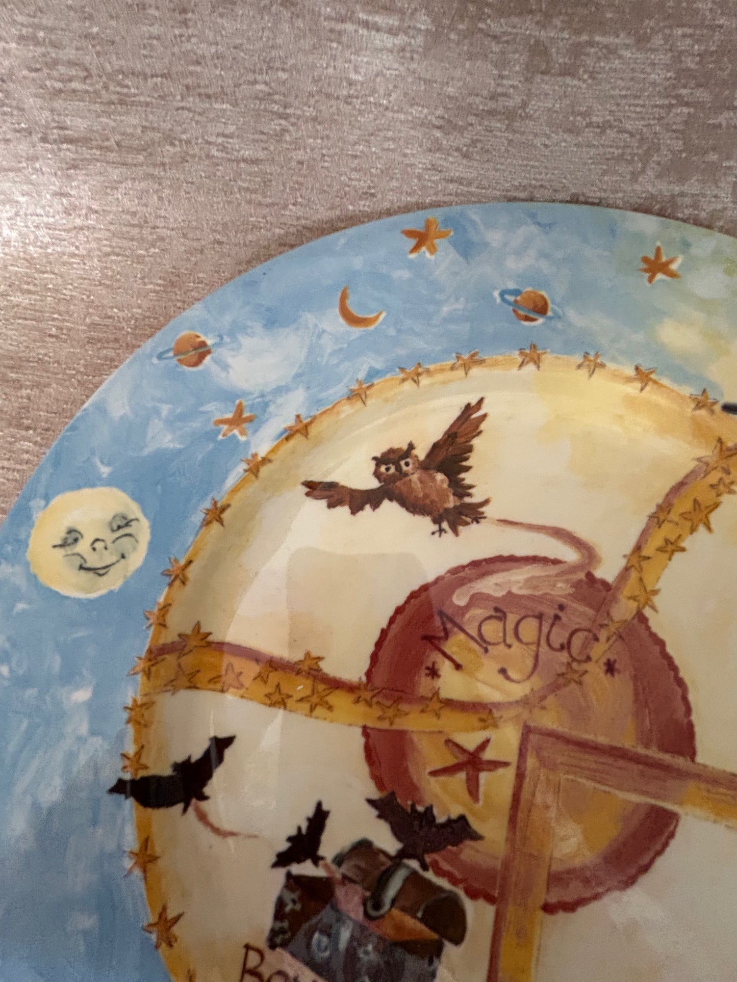 Royal Stafford “Magic Box of Tricks” Ceramic Diet Plate Halloween