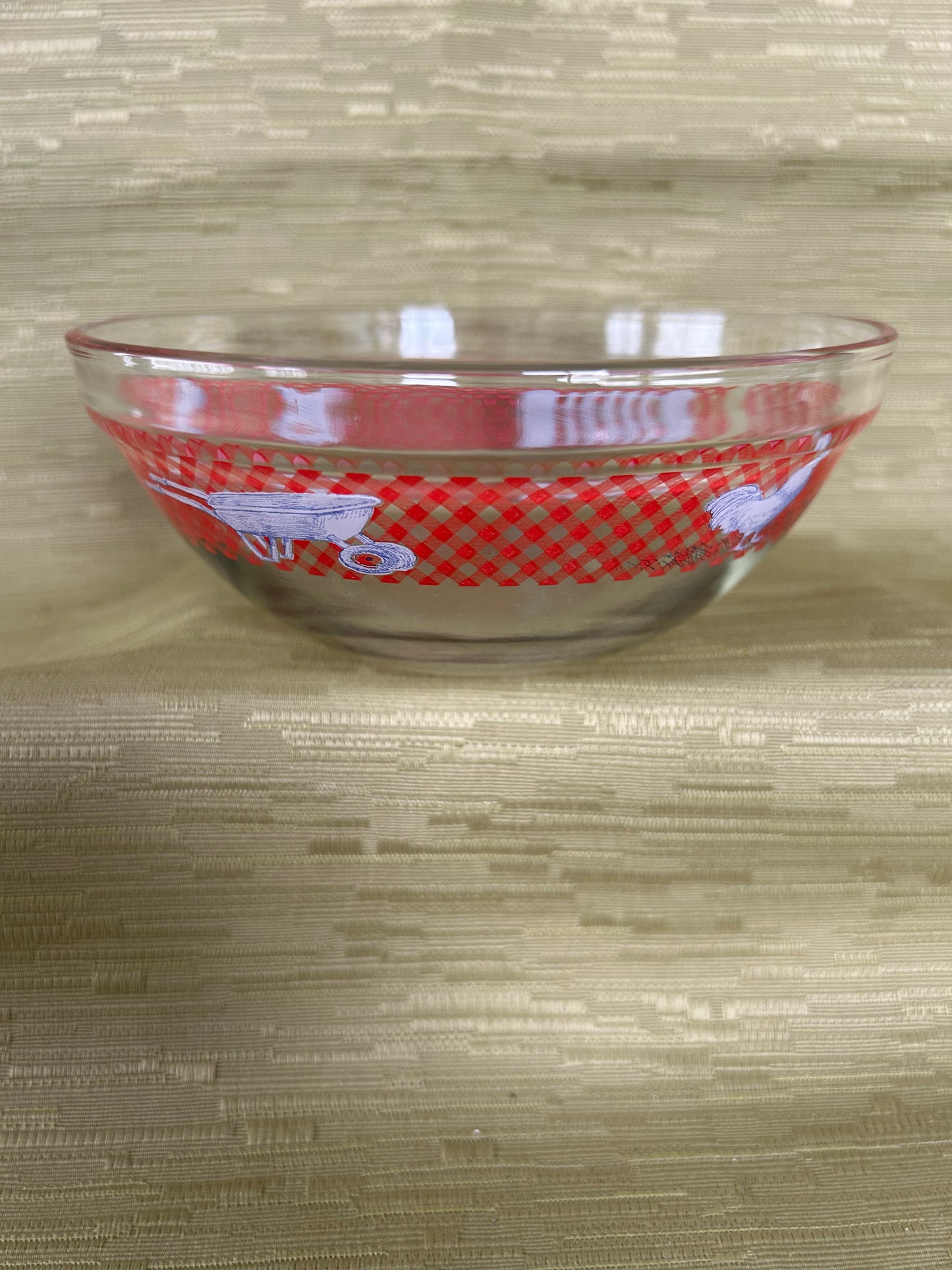 Vintage Set of 3 Pyrex Style Chicken Design Mixing Bowls