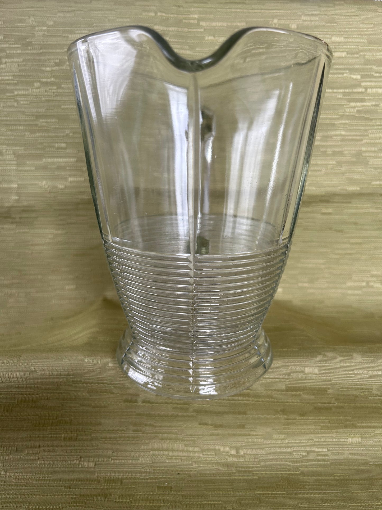 Vintage Retro Mid-century Ribbed Base Water Jug/Pitcher