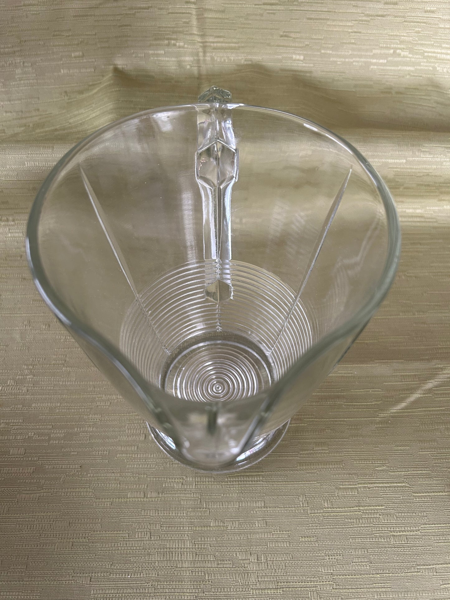 Vintage Retro Mid-century Ribbed Base Water Jug/Pitcher