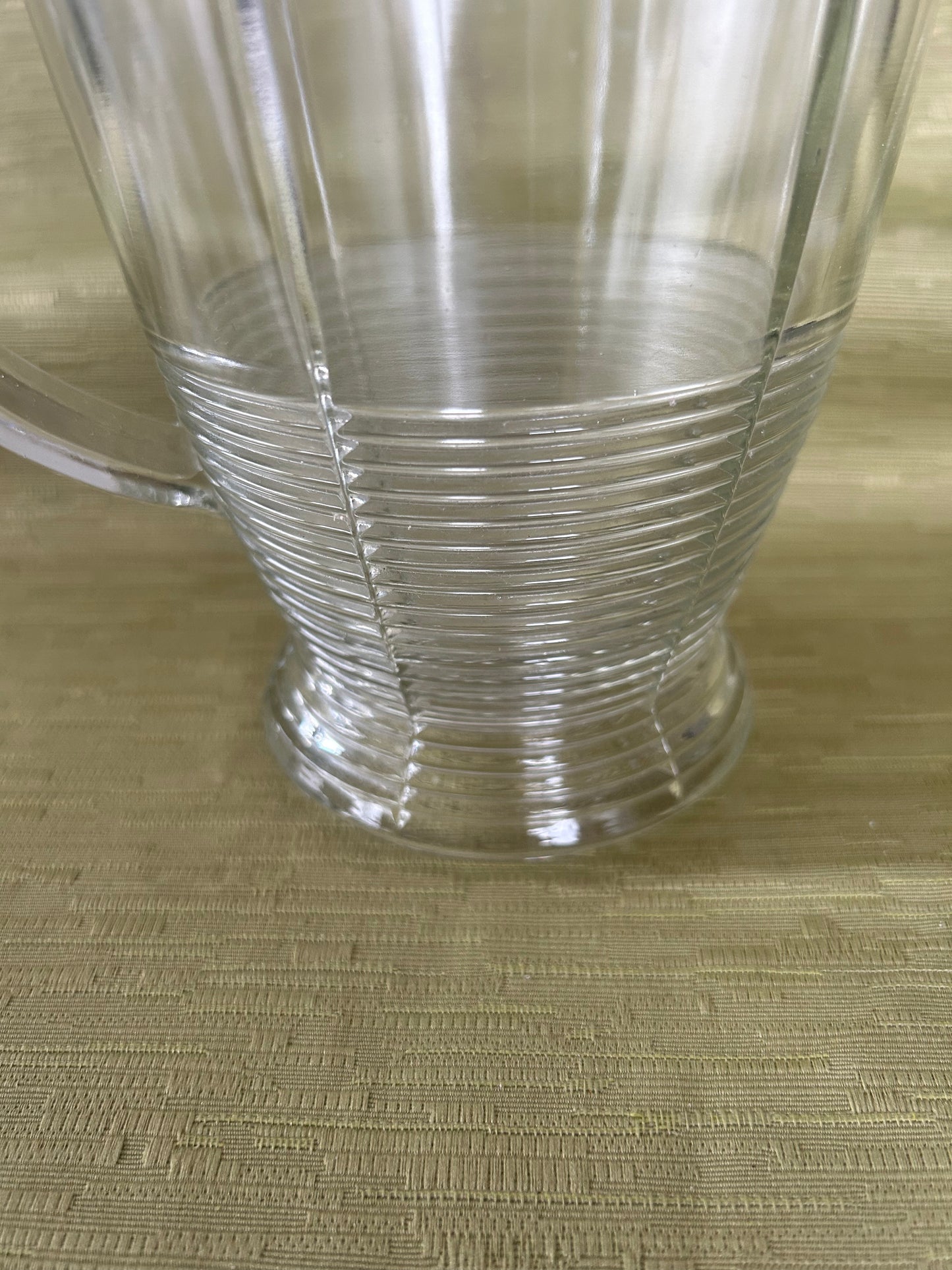 Vintage Retro Mid-century Ribbed Base Water Jug/Pitcher