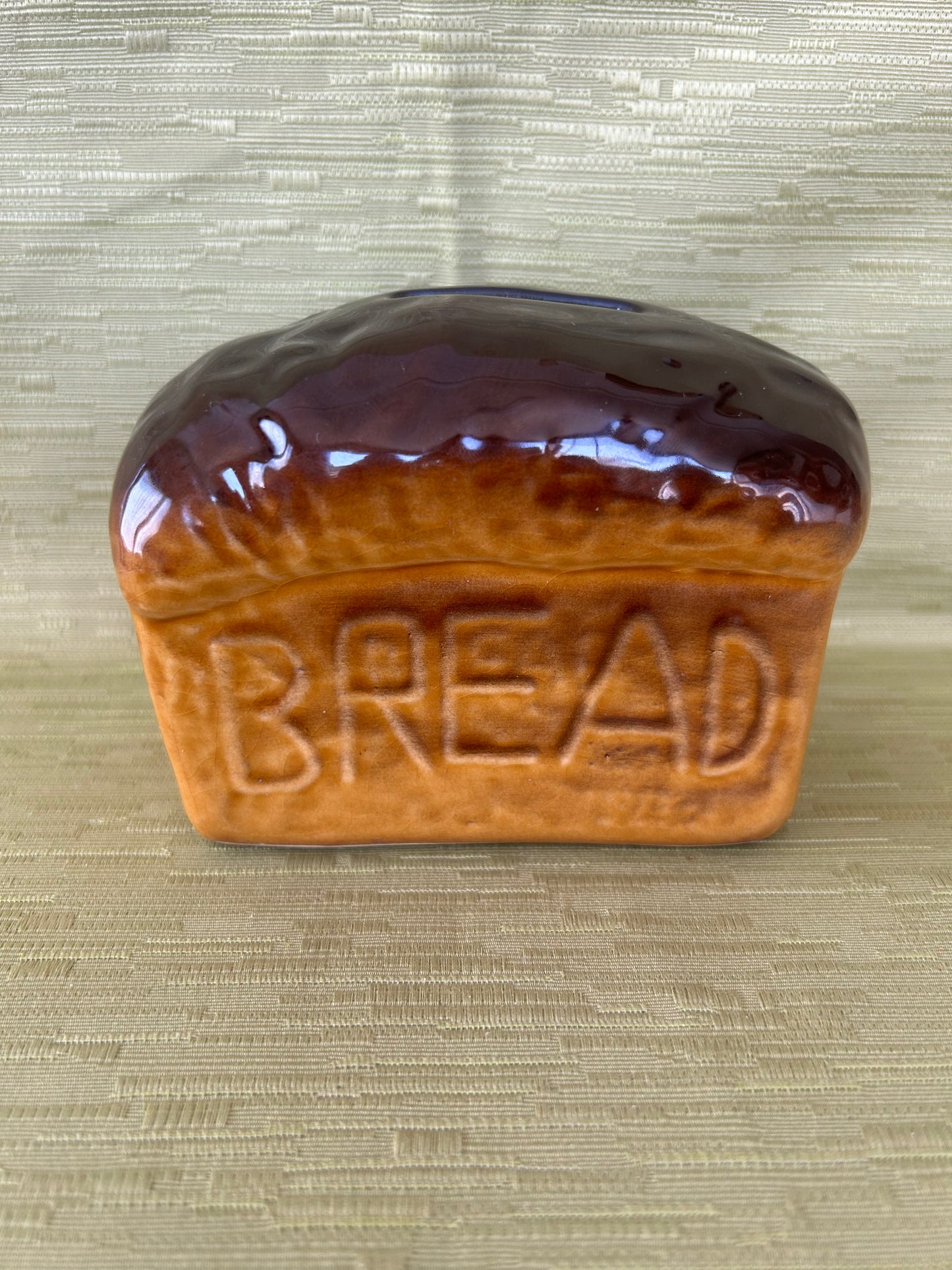 Vintage R. Moss Ltd Money Box Loaf Of Bread Design with Gloss Glaze