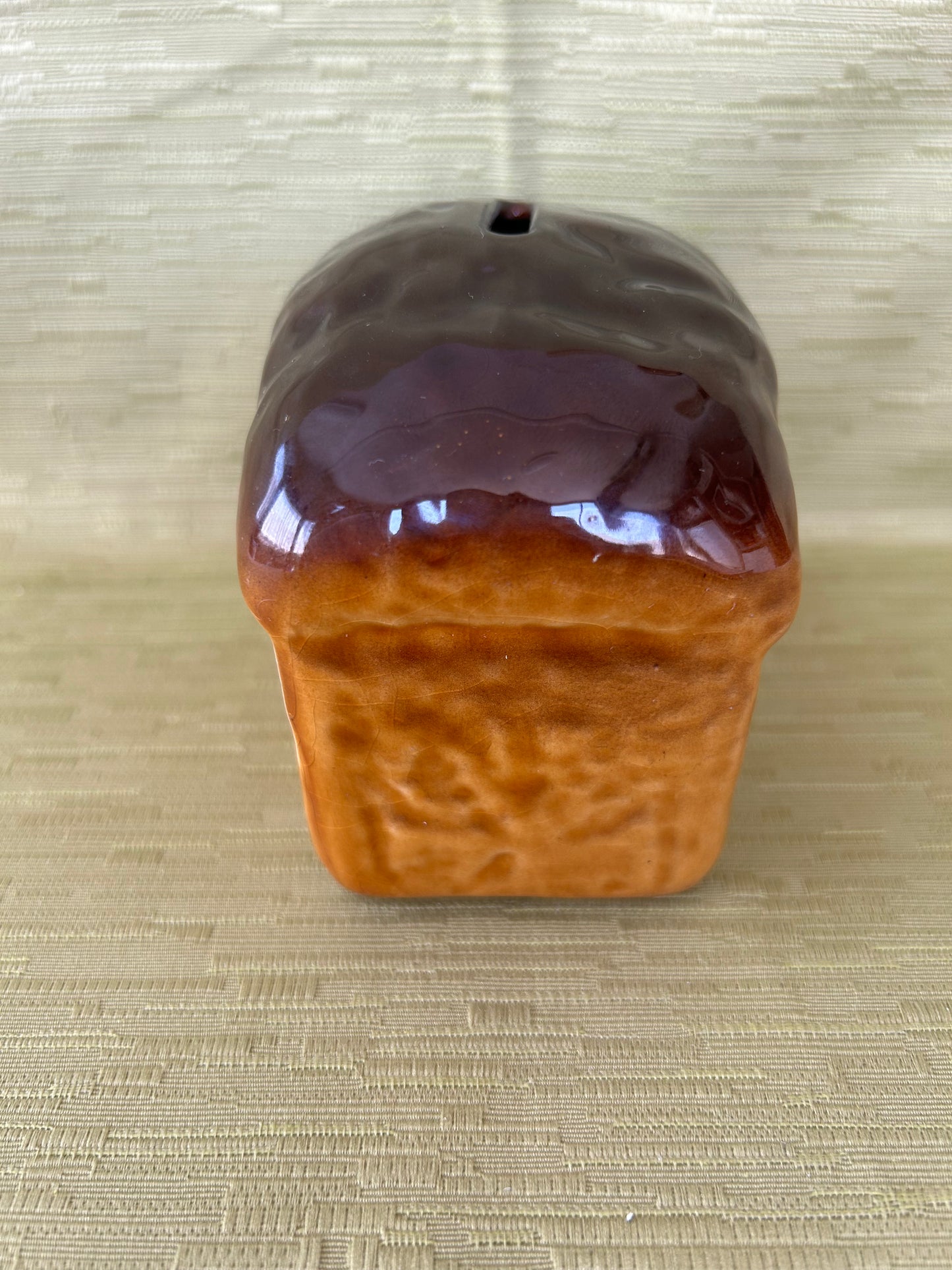Vintage R. Moss Ltd Money Box Loaf Of Bread Design with Gloss Glaze