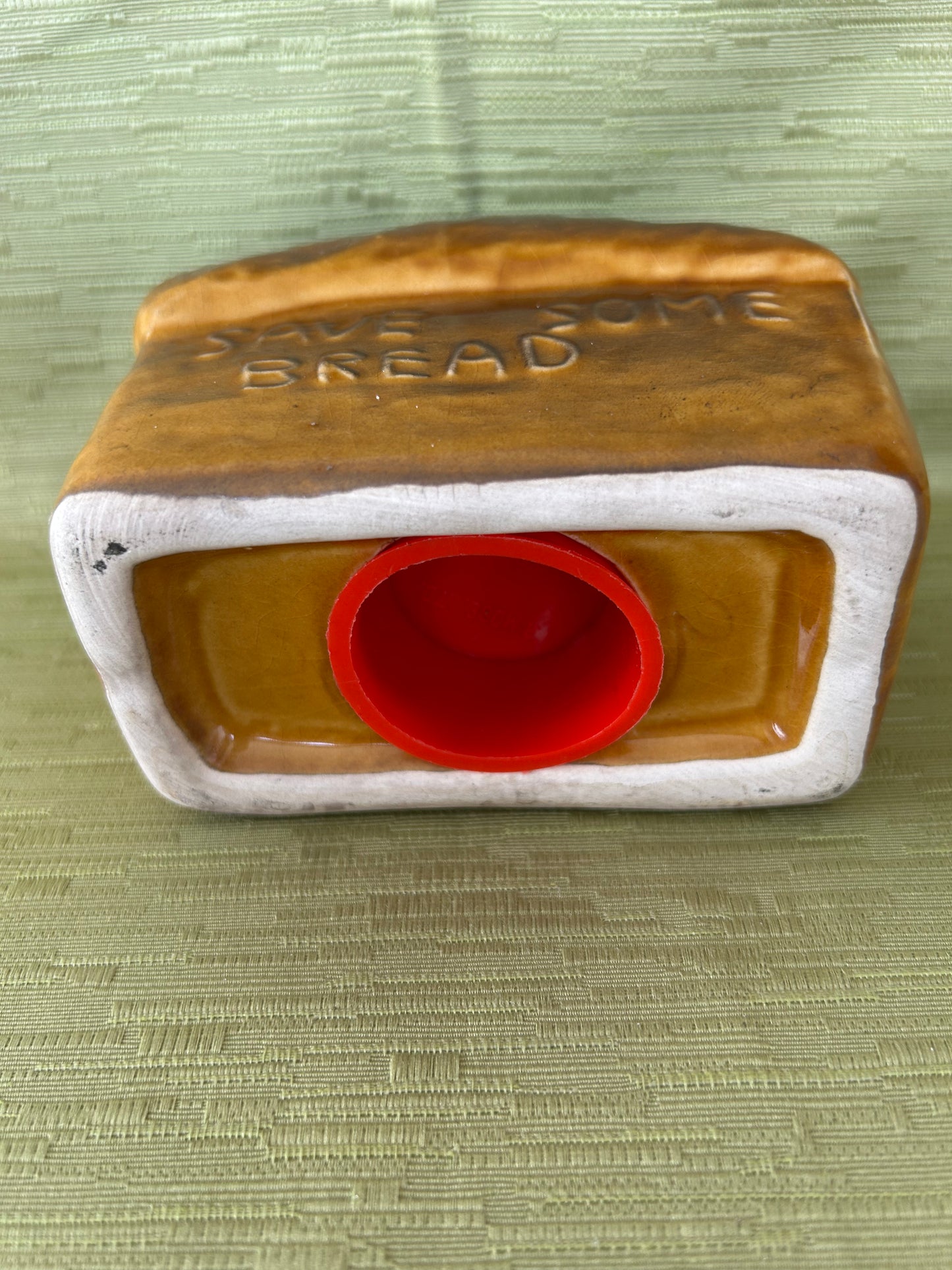 Vintage R. Moss Ltd Money Box Loaf Of Bread Design with Gloss Glaze