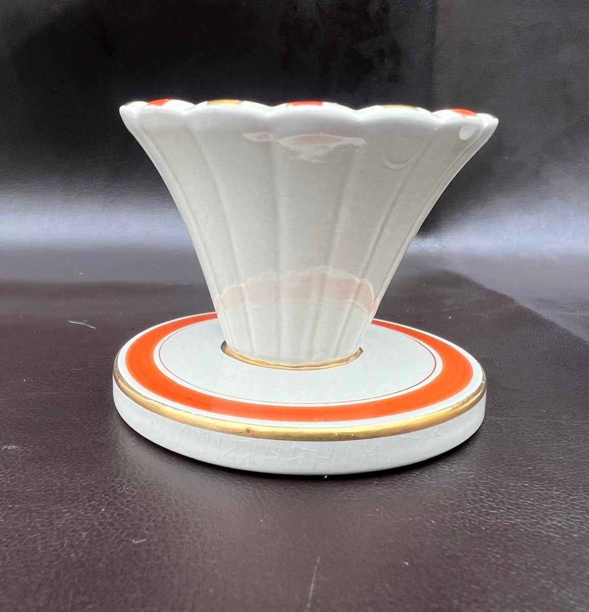 Royal Copenhagen Aluminia Oranja Tureby Faience Candle Holder Set Denmark