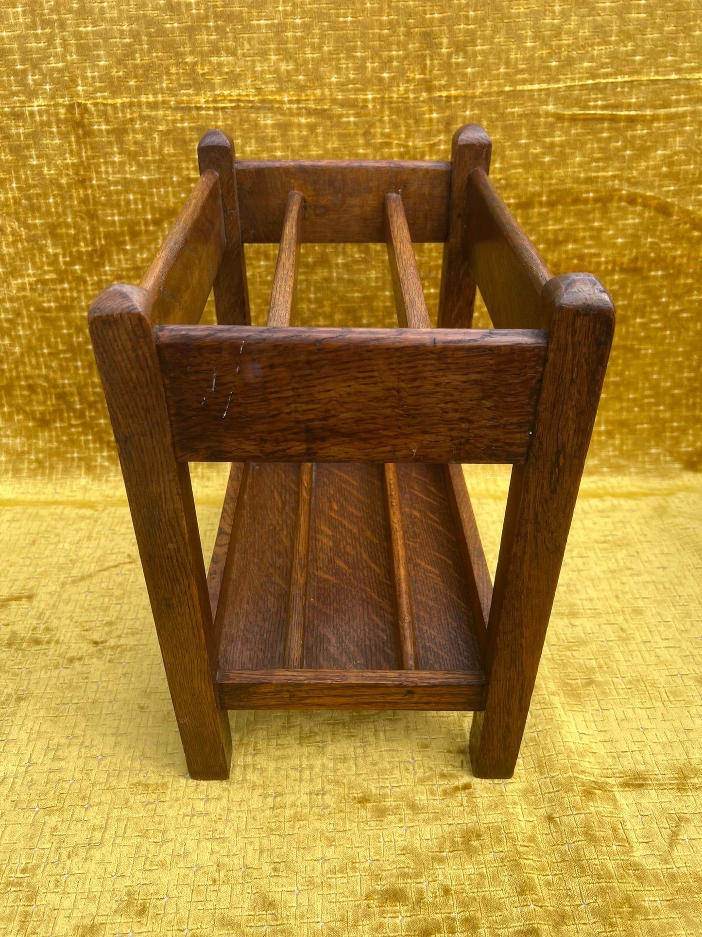 Antique Oak Umbrella Stand