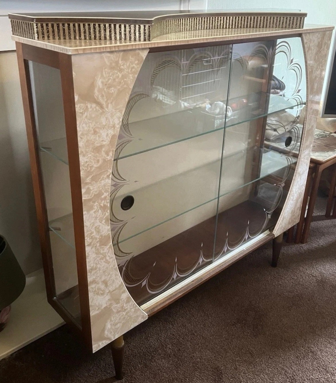 Vintage Retro Art Deco Cocktail / Drinks Cabinet