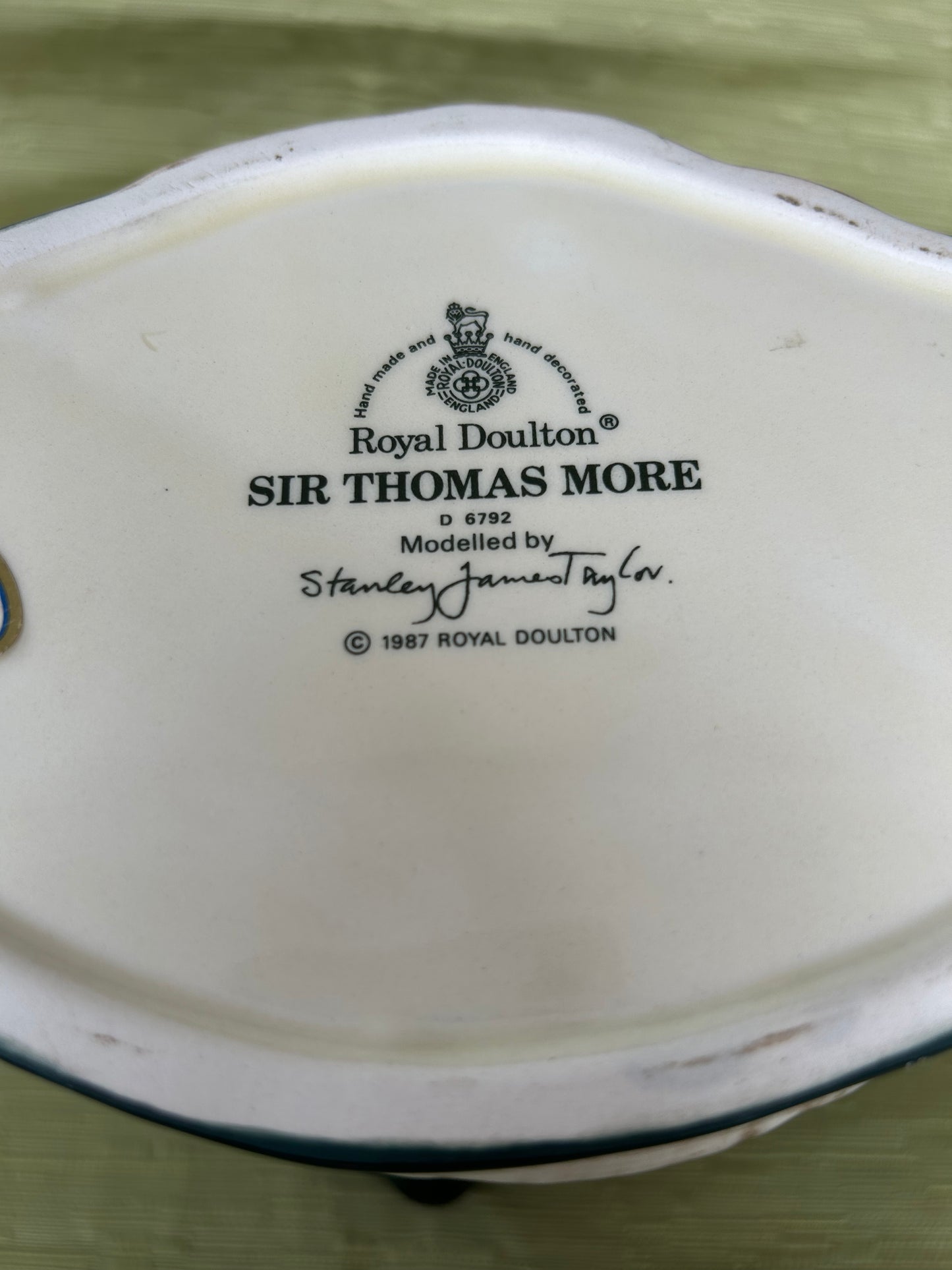 Royal Doulton 'Sir Thomas More' Large Toby Jug D 6792 - 1987