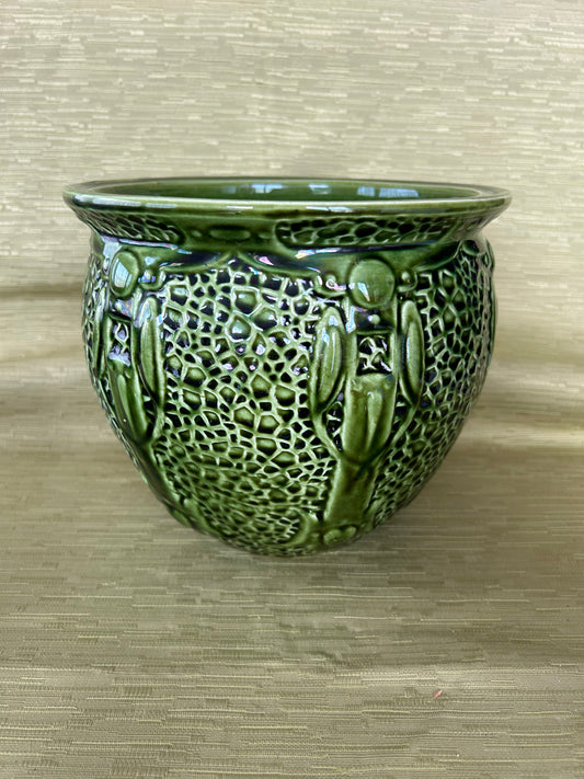 Green Antique Thomas Forester Art Nouveau Majolica Jardinière Florence