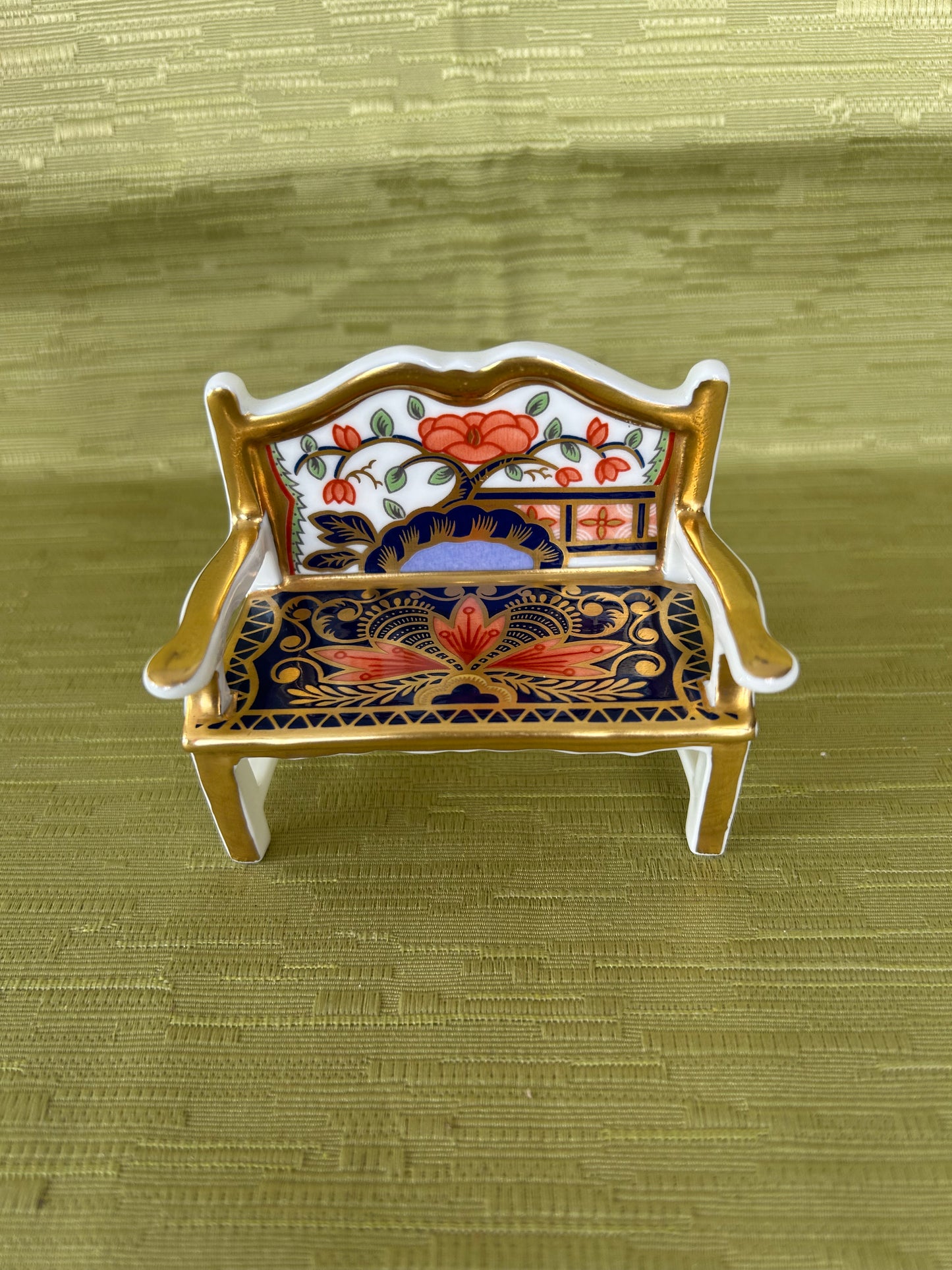 Royal Crown Derby Miniature Garden Bench