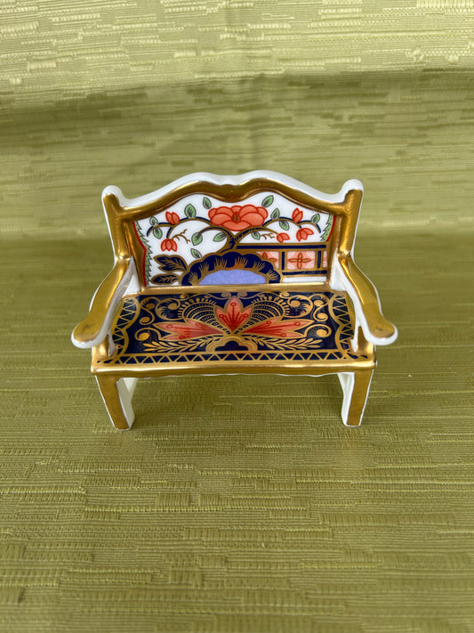 Royal Crown Derby Miniature Garden Bench