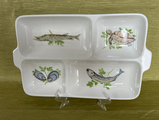 Vintage Pontesa Espana Seafood Platter In Excellent Condition Made In Spain