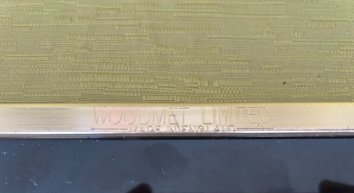 Vintage 1950’s Woodmet Anodised Gold & Black Aluminium Vintage Tray