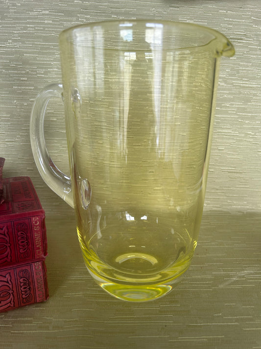 Vintage Yellow Citrine Lemonade Water Jug Handcrafted