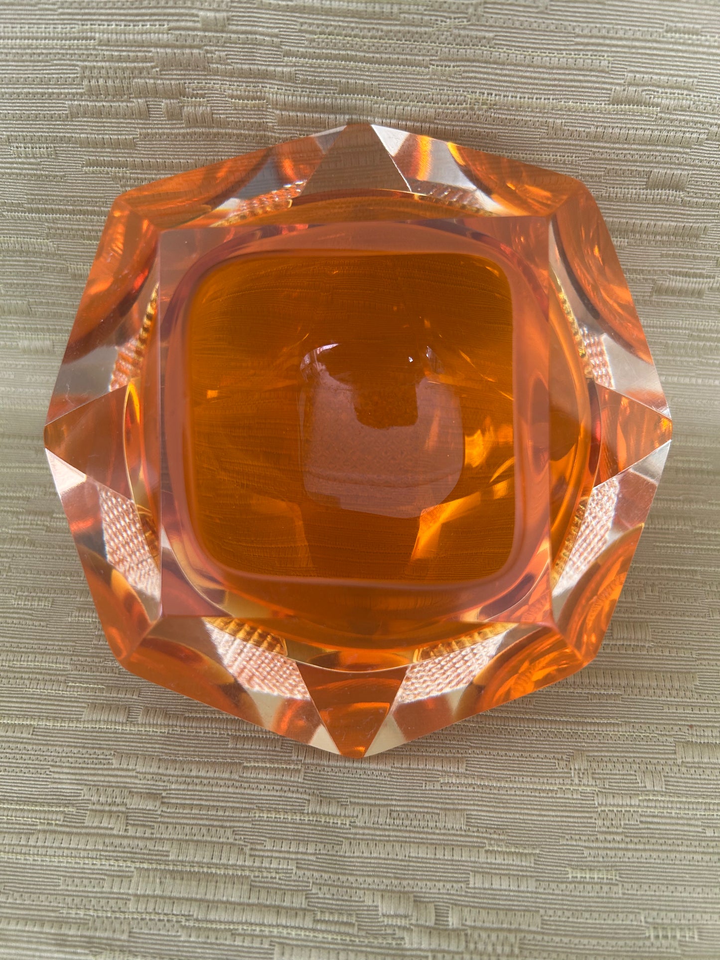 Vintage Italian Murano Glass attributed to Flavio Poli for Seguso 1960s in Vibrant Orange
