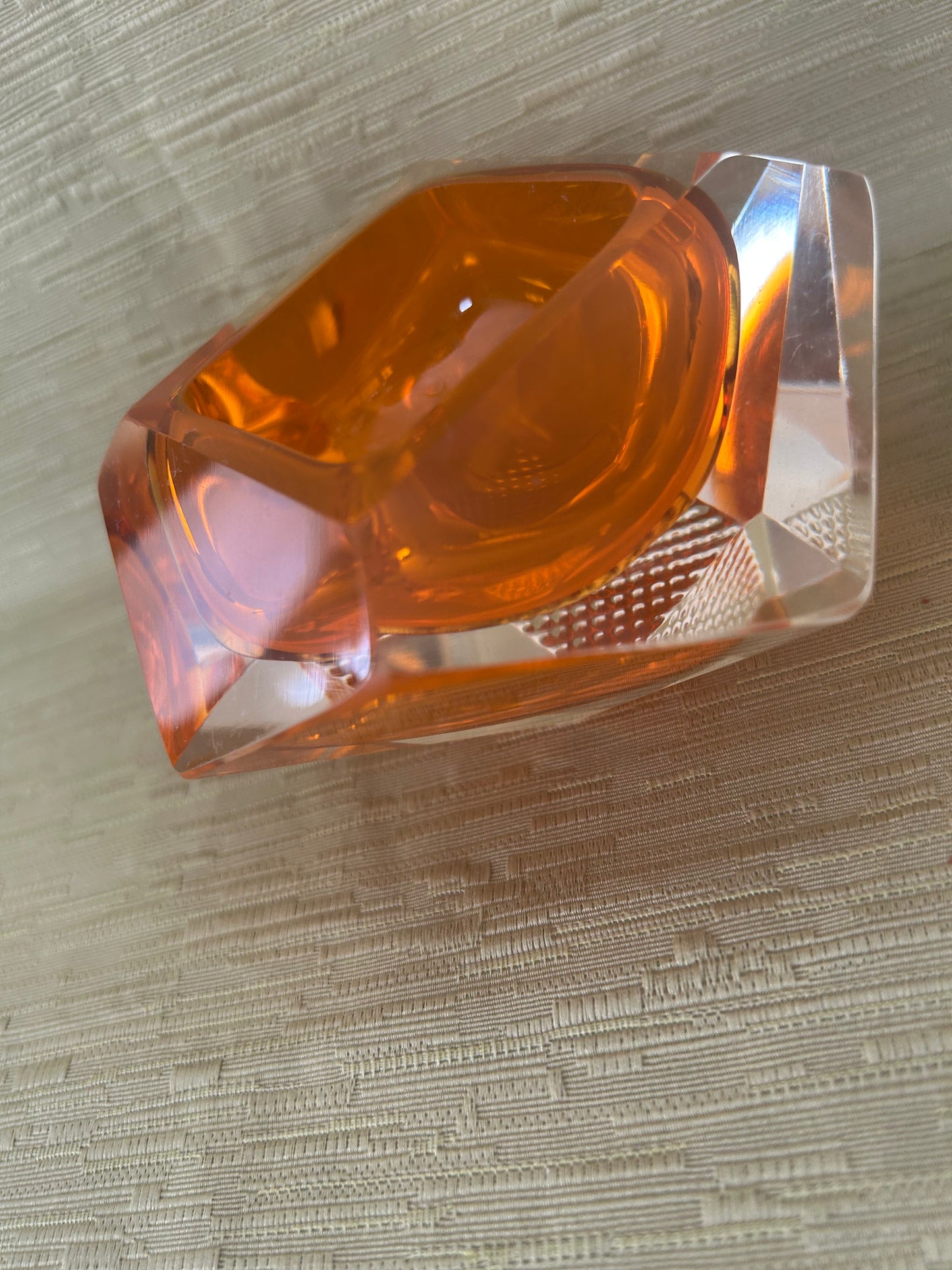 Vintage Italian Murano Glass attributed to Flavio Poli for Seguso 1960s in Vibrant Orange
