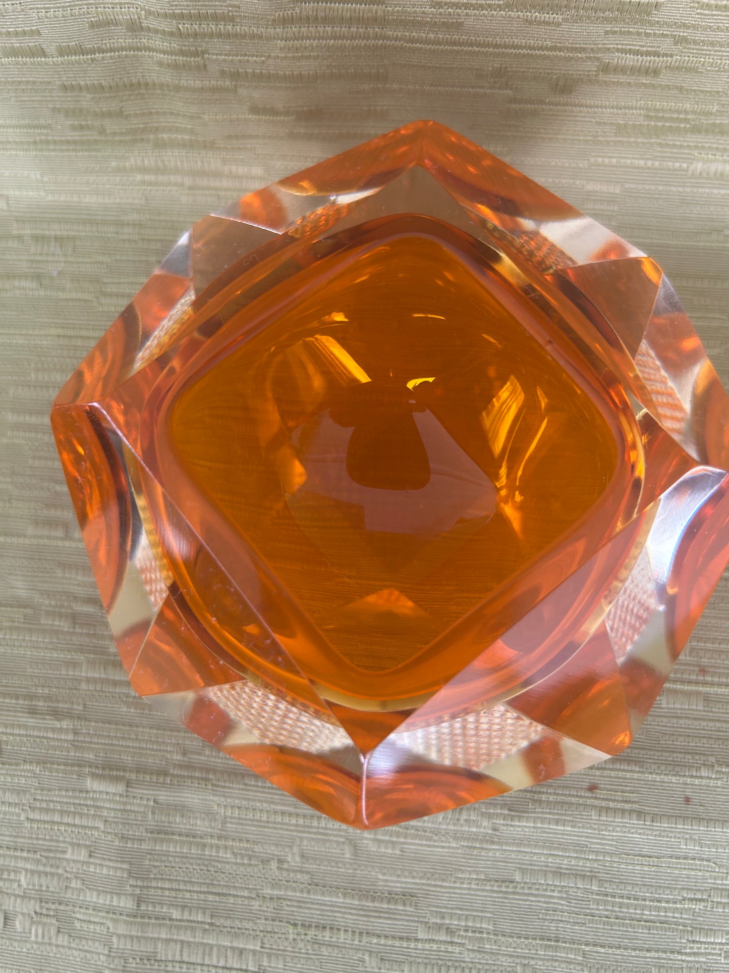 Vintage Italian Murano Glass attributed to Flavio Poli for Seguso 1960s in Vibrant Orange