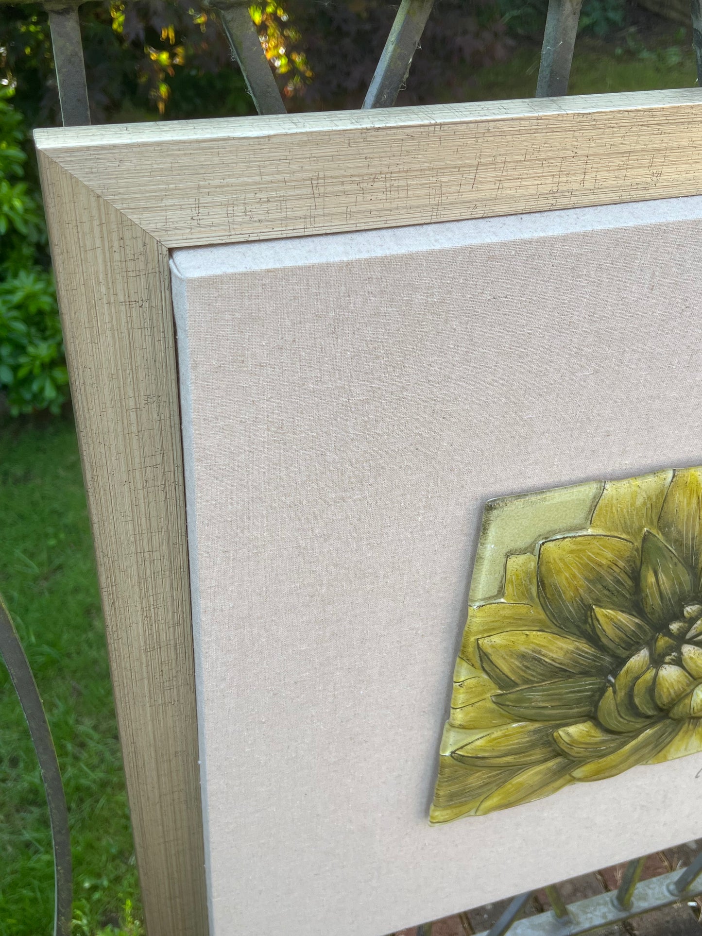 Rob Pohl Decoupage 3D Glass / Canvas Framed Signed Art