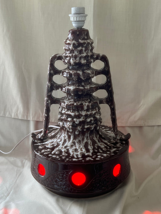 Mid-Century Fat Lava Double handled Bulb Lamp