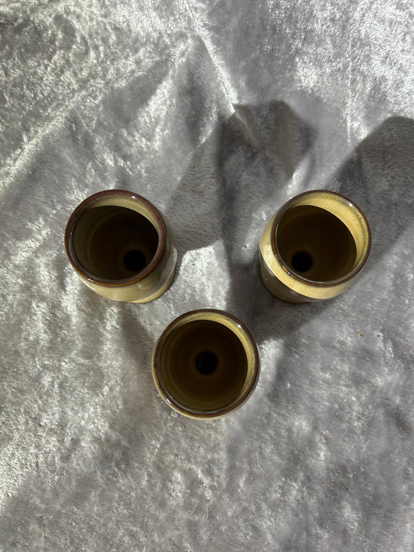 Denby Viceroy Egg Cups x 3 Brown Beige