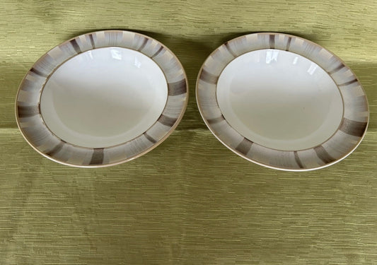 2 Denby Truffle Layers Rimmed Bowls Neutral