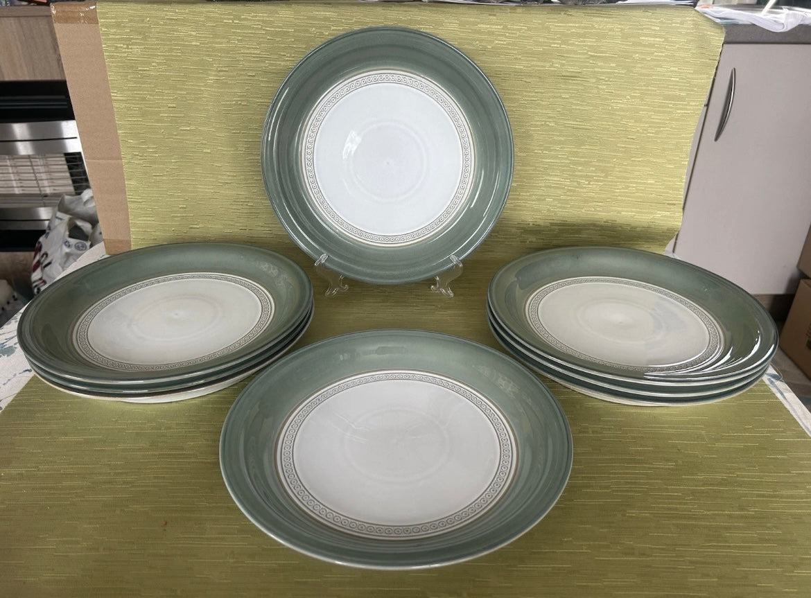 Denby Venice Green High Sided Dinner Plates 27.5cm - 8 Available