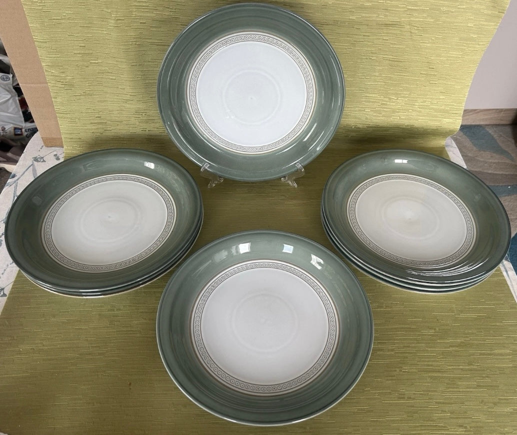 Denby Venice Green High Sided Dinner Plates 27.5cm - 8 Available
