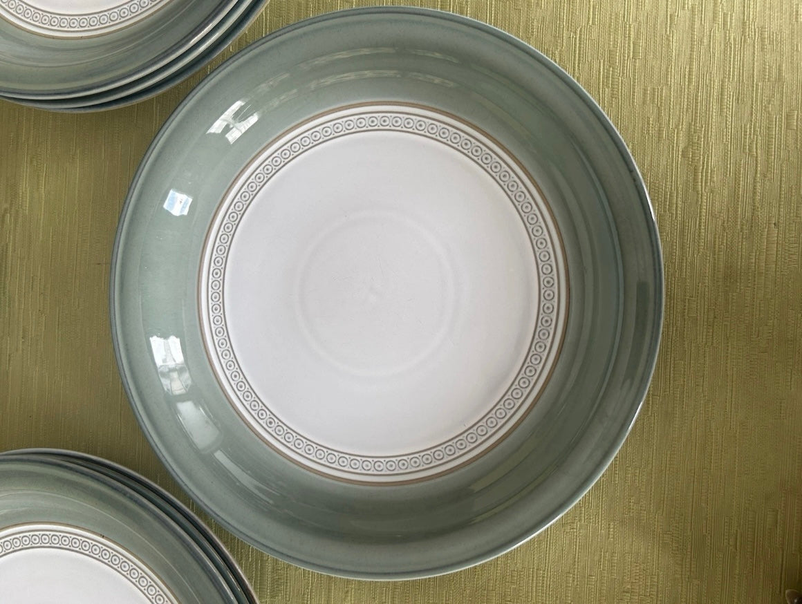 Denby Venice Green High Sided Dinner Plates 27.5cm - 8 Available