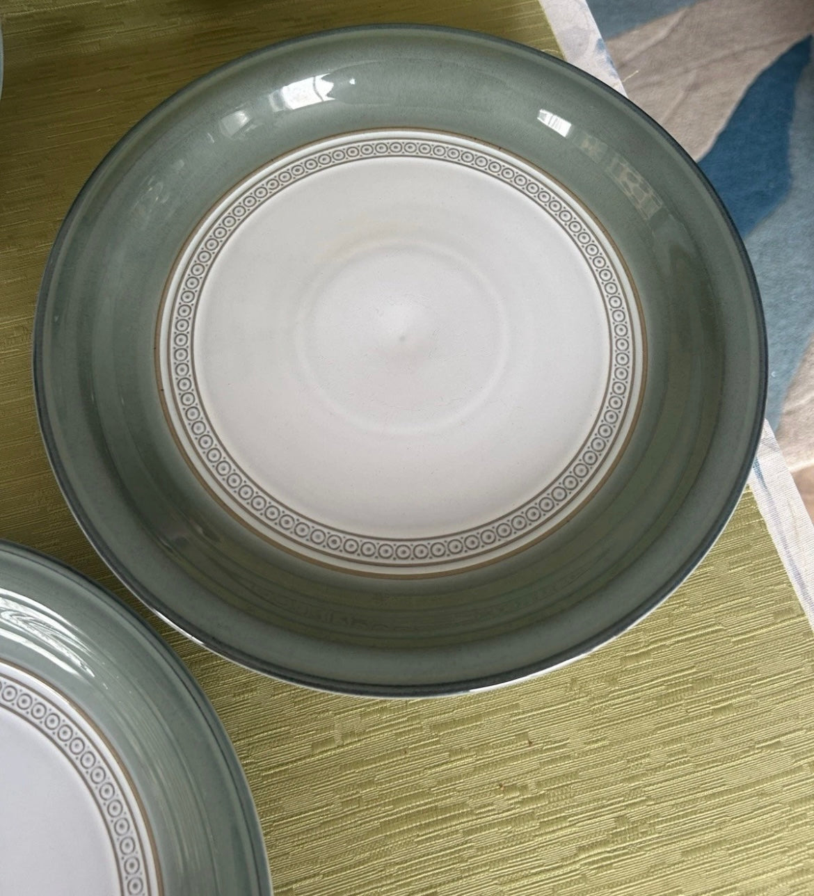 Denby Venice Green High Sided Dinner Plates 27.5cm - 8 Available