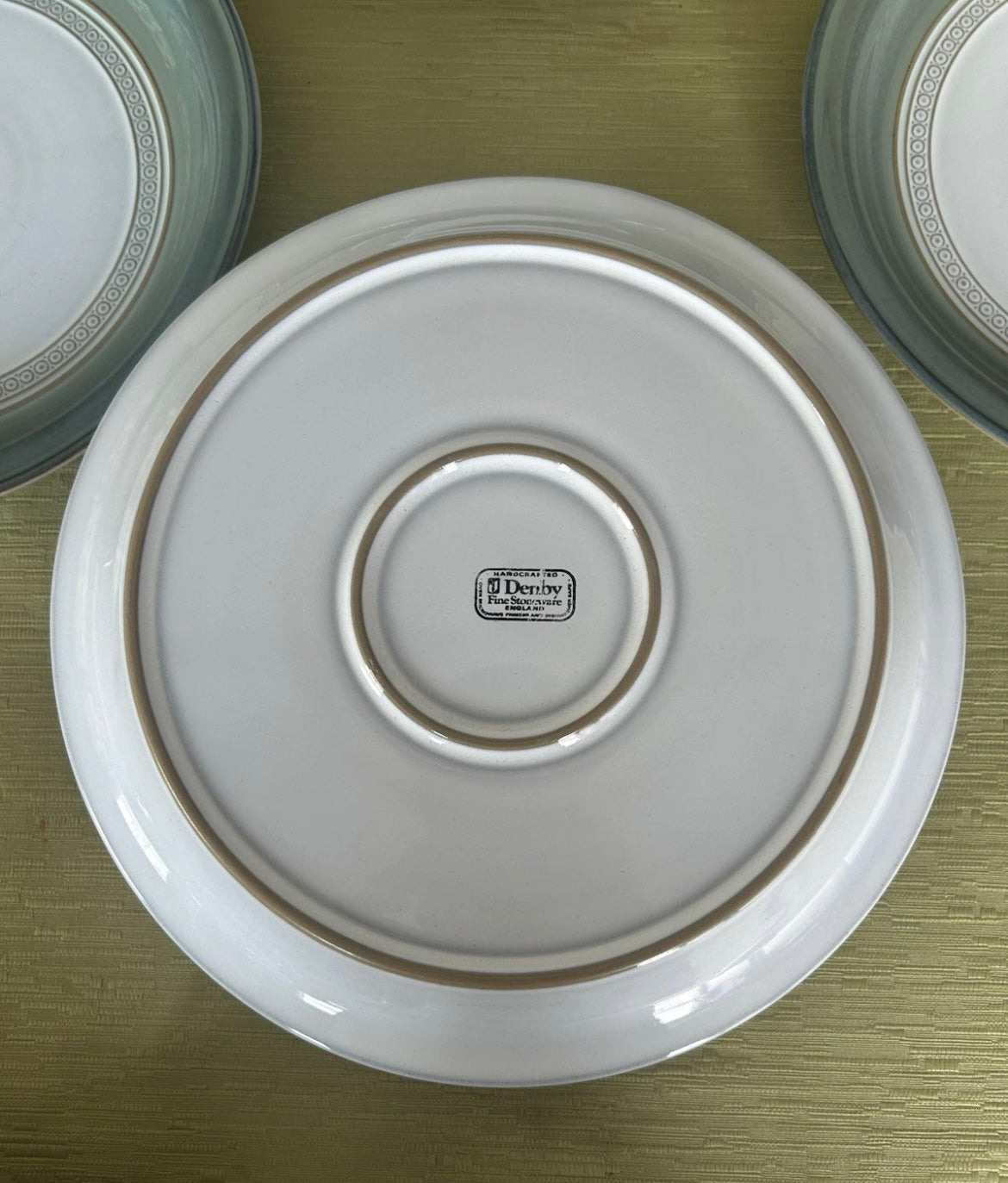 Denby Venice Green High Sided Dinner Plates 27.5cm - 8 Available