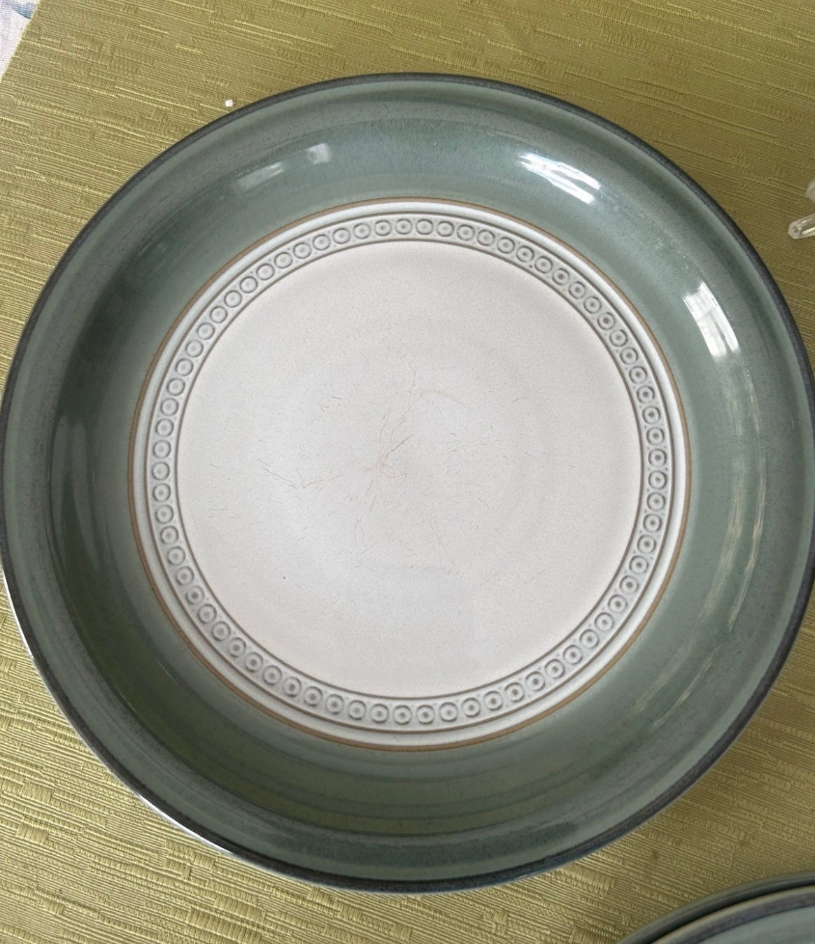 Denby Venice Green High Sided Side/Salad Plates 23cm - 6 Available