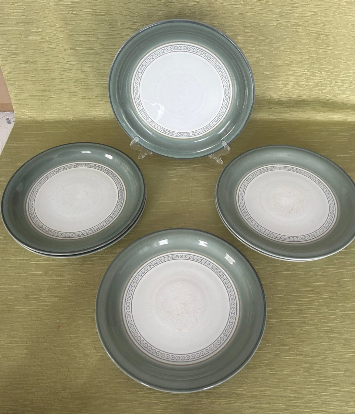 Denby Venice Green High Sided Side/Salad Plates 23cm - 6 Available